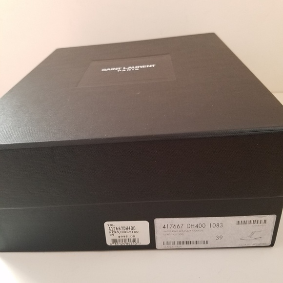 SAINT LAURENT Lolita Floral Ankle Boot Shoes - Picture 8 of 8